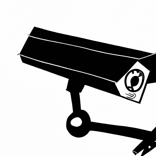 1. איור המתאר מצלמת אבטחה עם סמל עין, המייצג את מושג המעקב.